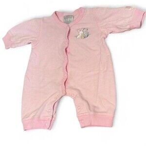 VTG Healthtex Little Impressions Pink Romper 0-3 Months Cotton Y2K Frilly